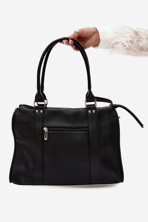 Gran bolsa de cuero sintético negra Nolita