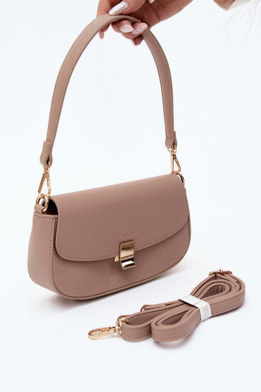 Pequeña bolsa de cuero sintético color marfil Acacia