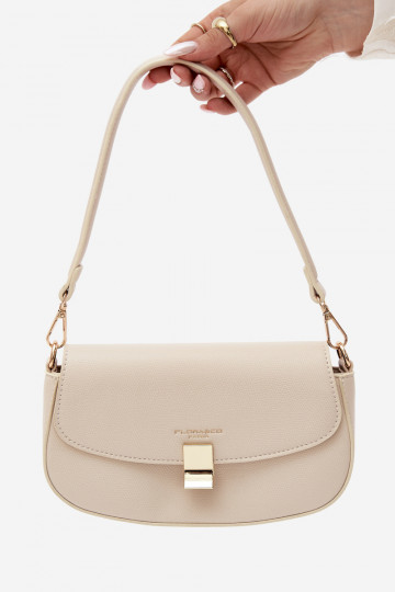 Pequeño bolso de piel sintética arena brillante Acacia