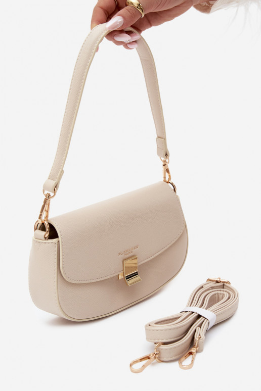Pequeño bolso de piel sintética arena brillante Acacia