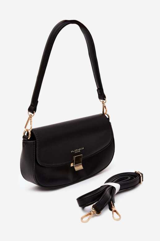 Pequeño bolso de piel sintética negra Acacia