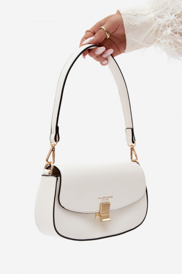 Pequeño bolso de piel sintética blanca Acacia 2