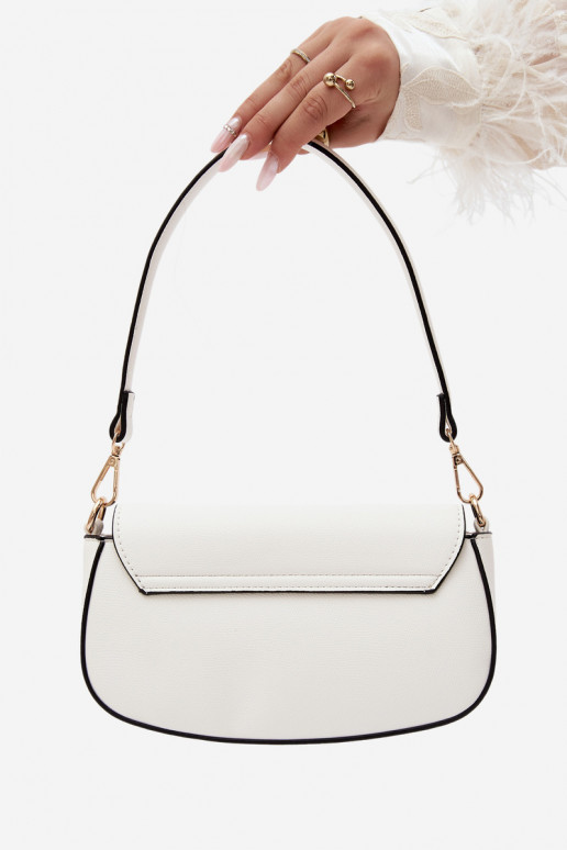Pequeño bolso de piel sintética blanca Acacia