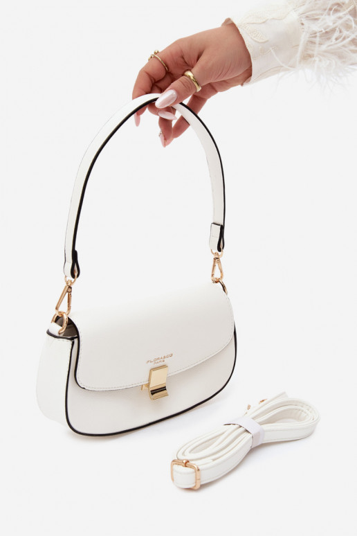 Pequeño bolso de piel sintética blanca Acacia