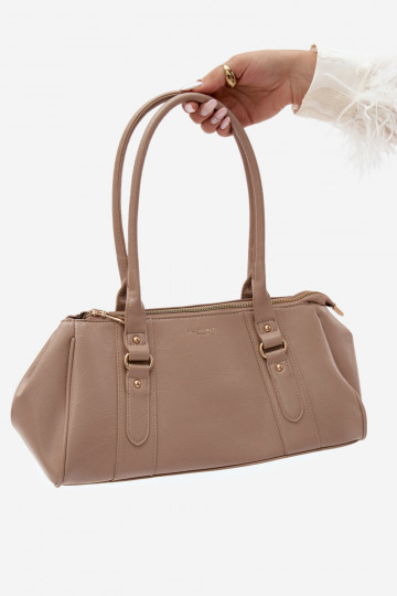 Bolso de piel sintética marfil Muni 2