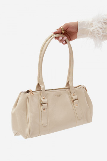 Bolso de piel sintética marfil Muni 2