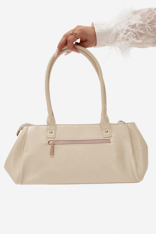 Bolso de piel sintética marfil Muni