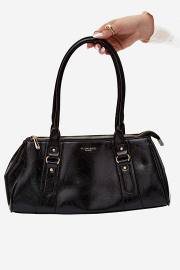 Bolso de piel sintética negra Muni