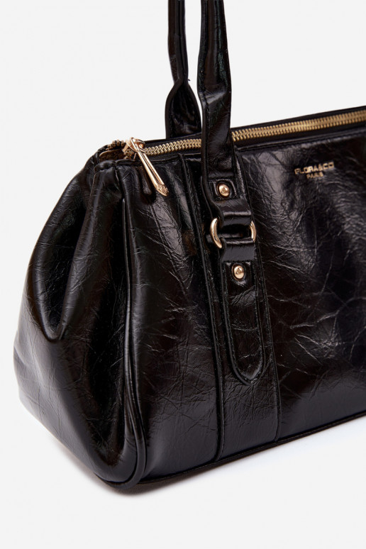 Bolso de piel sintética negra Muni