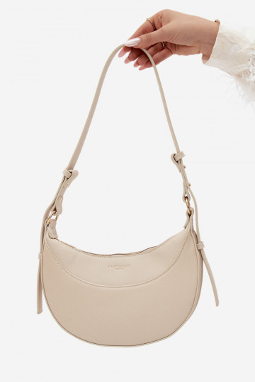 Pequeño bolso de piel sintética arena brillante Miri