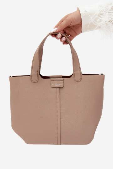 Bolso de piel sintética marfil Blaire