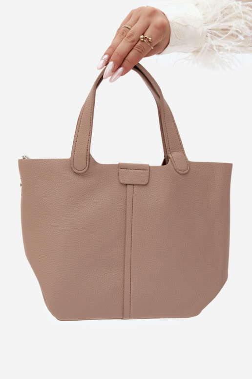 Bolso de piel sintética marfil Blaire