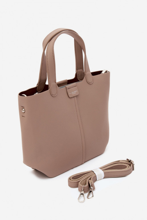 Bolso de piel sintética marfil Blaire