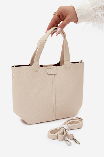 Bolso de piel sintética arena brillante Blaire 2