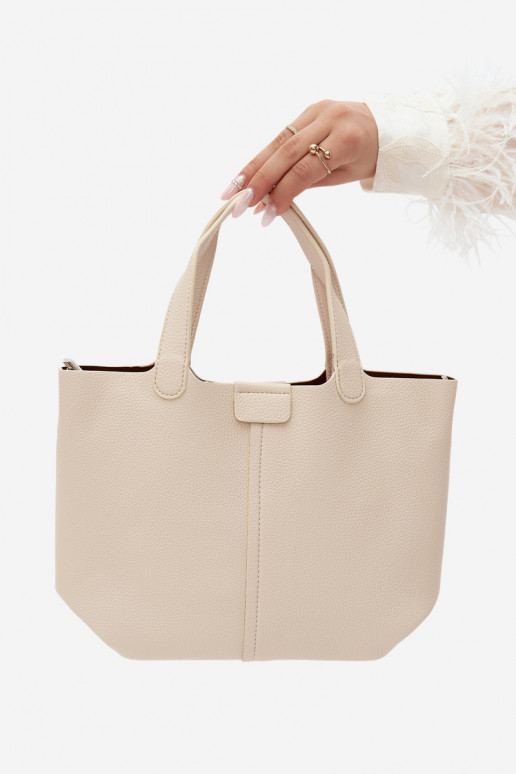Bolso de piel sintética arena brillante Blaire