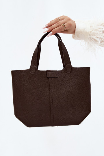 Bolso de piel sintética chocolate Blaire