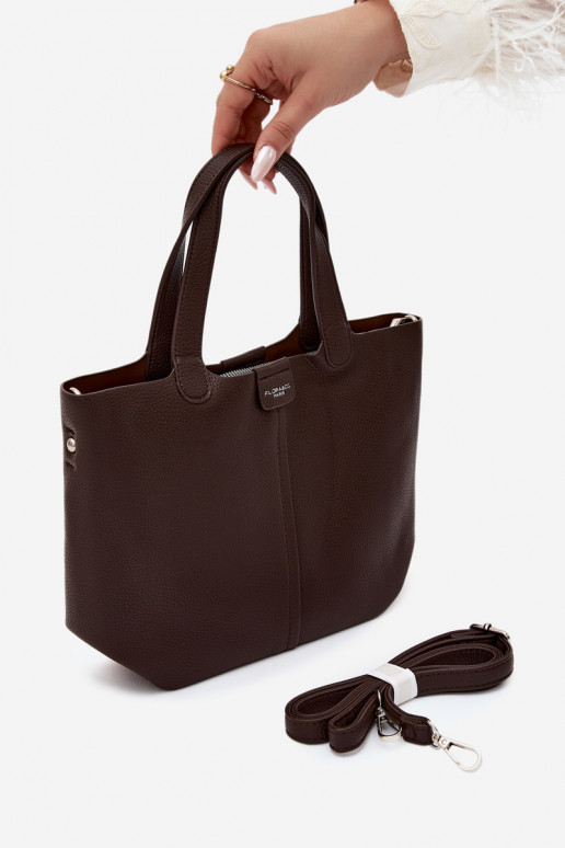 Bolso de piel sintética chocolate Blaire