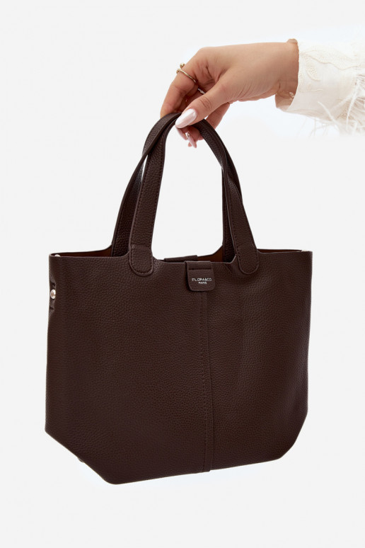 Bolso de piel sintética chocolate Blaire