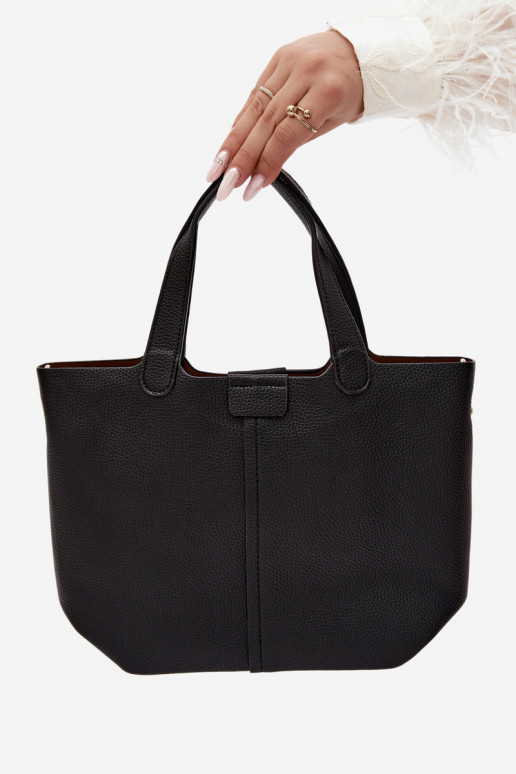 Bolso de piel sintética negra Blaire