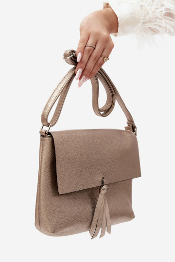 Bolso estilo cartero de piel sintética dorado Sigrid 2