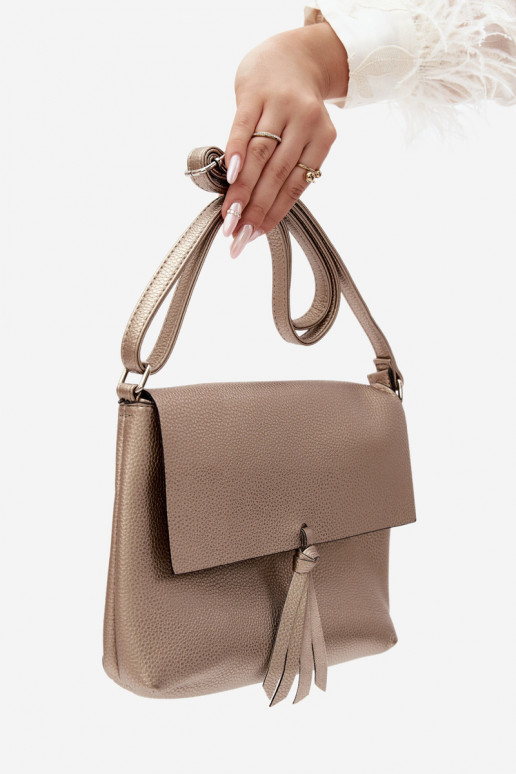 Bolso estilo cartero de piel sintética dorado Sigrid
