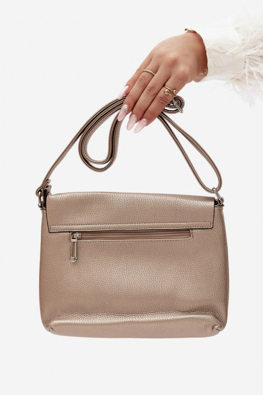 Bolso estilo cartero de piel sintética dorado Sigrid