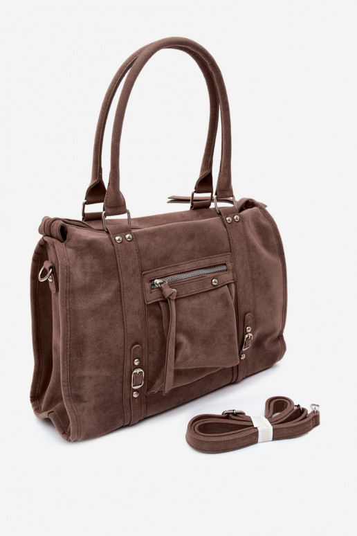 Gran bolsa de ante sintético color arcilla Nolita