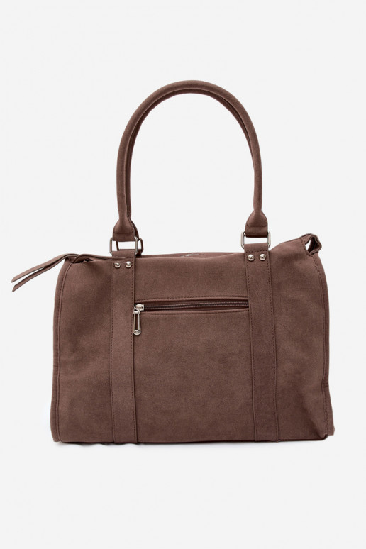 Gran bolsa de ante sintético color arcilla Nolita