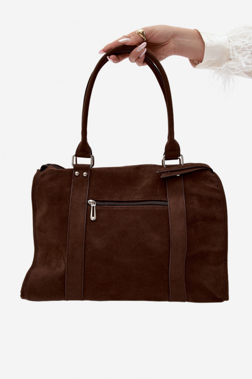 Gran bolsa de ante sintético color chocolate Nolita