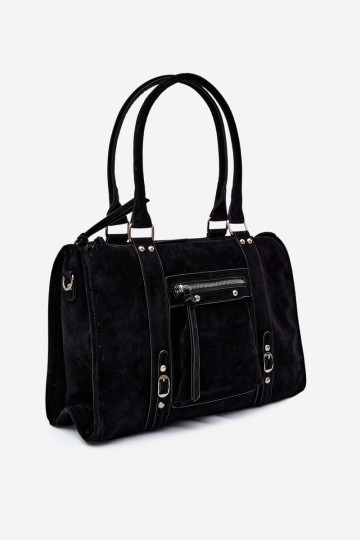 Gran bolsa de ante sintético color negro Nolita 2