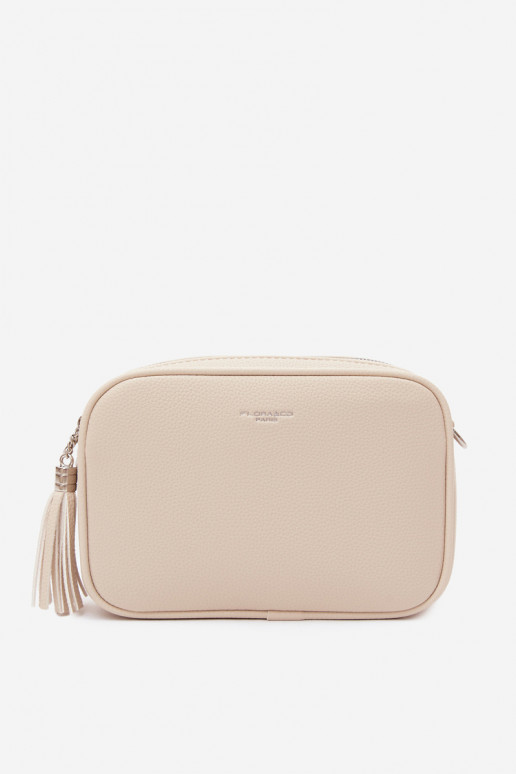Bolso mensajero en cuero sintético color arena brillante Daily