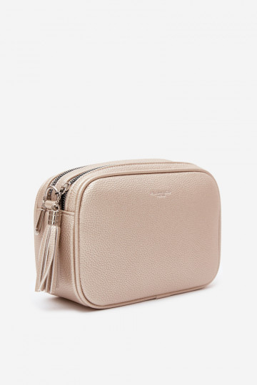 Bolso mensajero en cuero sintético color dorado Daily 2