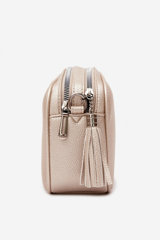 Bolso mensajero en cuero sintético color dorado Daily