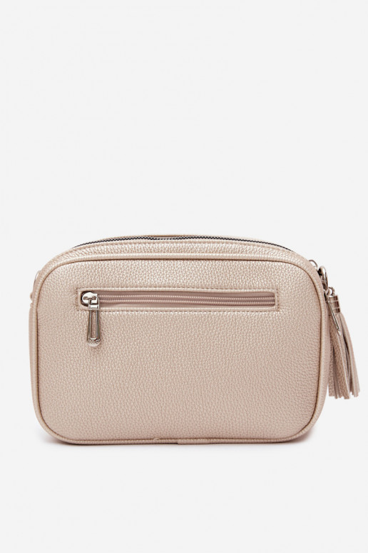 Bolso mensajero en cuero sintético color dorado Daily