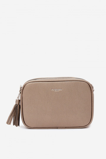 Bolso mensajero en cuero sintético color oro oscuro Daily