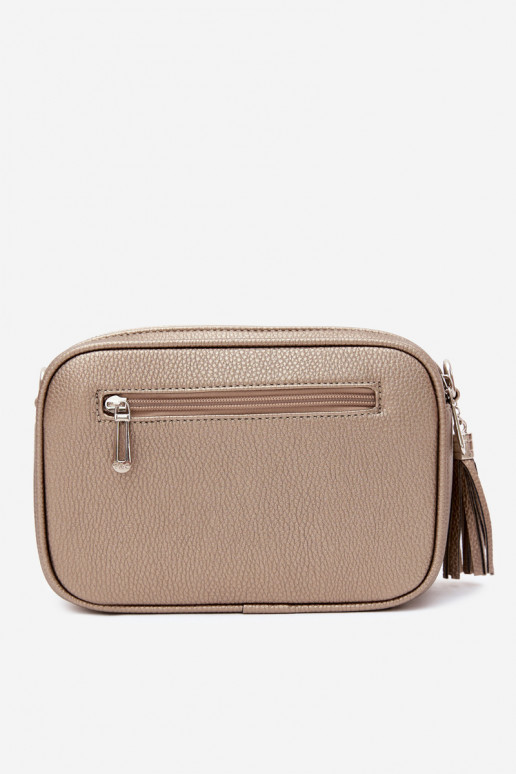 Bolso mensajero en cuero sintético color oro oscuro Daily