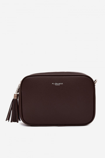 Bolso mensajero en cuero sintético color chocolate Daily