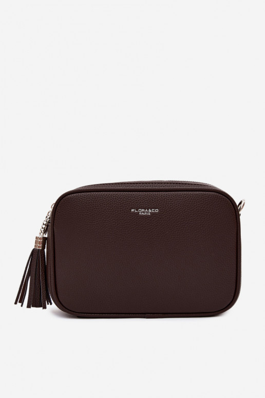 Bolso mensajero en cuero sintético color chocolate Daily