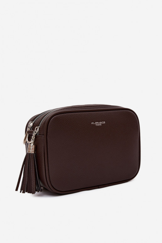 Bolso mensajero en cuero sintético color chocolate Daily