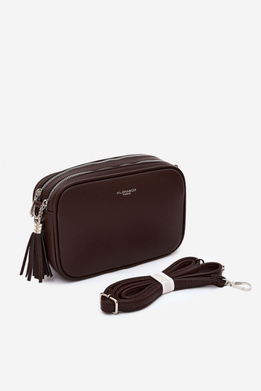 Bolso mensajero en cuero sintético color chocolate Daily