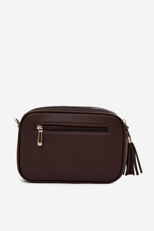 Bolso mensajero en cuero sintético color chocolate Daily