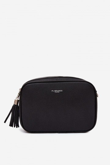 Bolso mensajero en cuero sintético color negro Daily