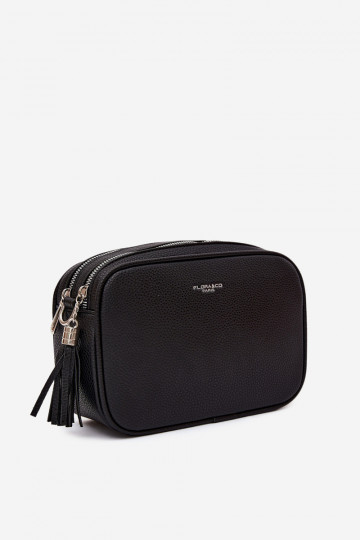 Bolso mensajero en cuero sintético color negro Daily 2