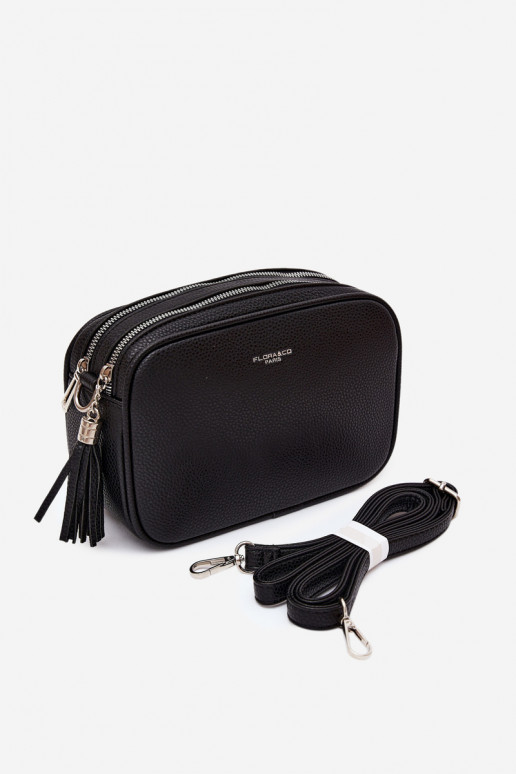 Bolso mensajero en cuero sintético color negro Daily