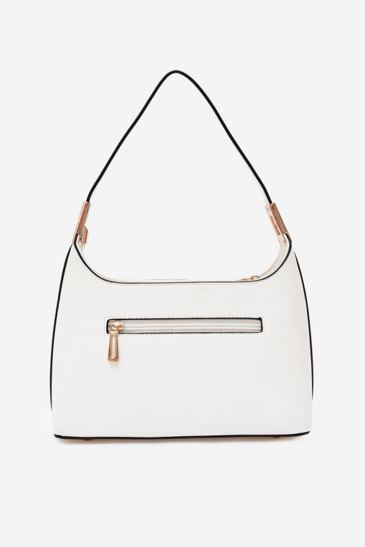 Bolso de cuero sintético en blanco Gretta