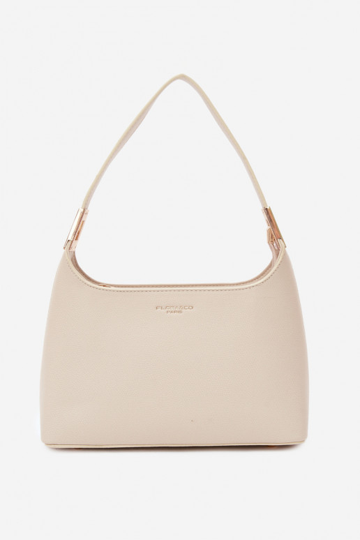 Bolso de cuero sintético en arena clara Gretta