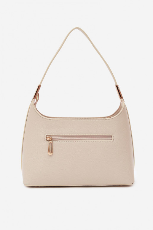 Bolso de cuero sintético en arena clara Gretta