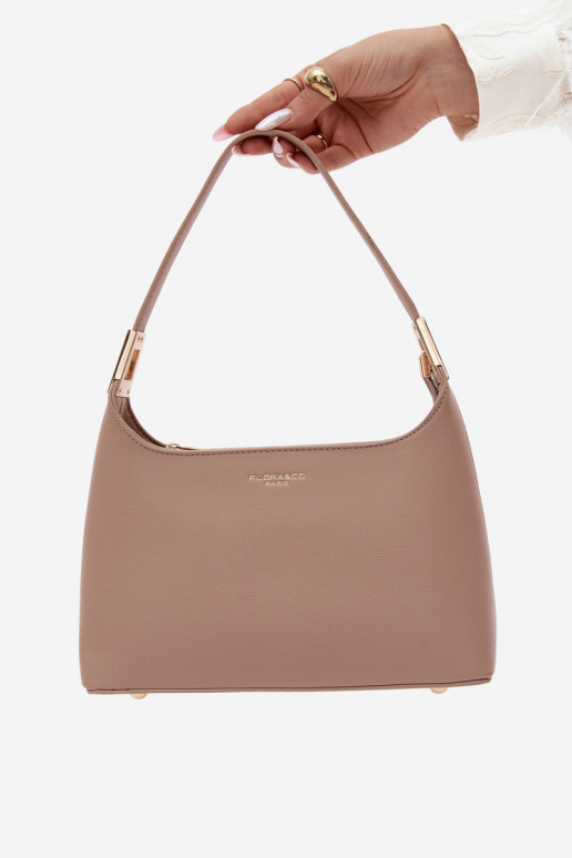 Bolso de cuero sintético en marfil Gretta
