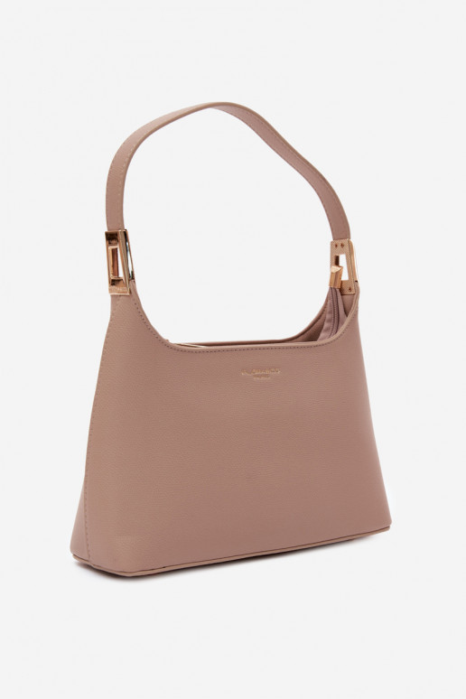 Bolso de cuero sintético en marfil Gretta