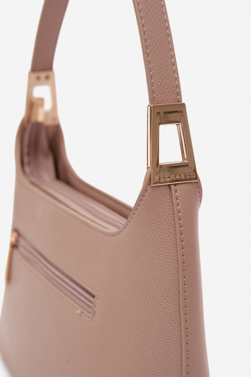 Bolso de cuero sintético en marfil Gretta